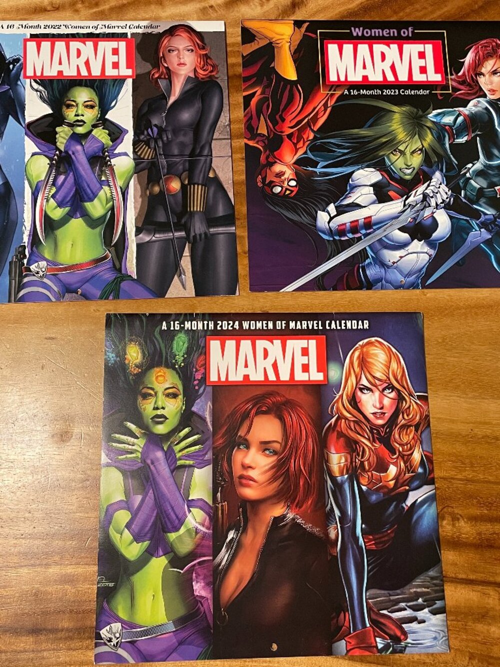 Women of Marvel 2022 2023 2024 Calendar Lot of 3 Marvel Comics DateWorks